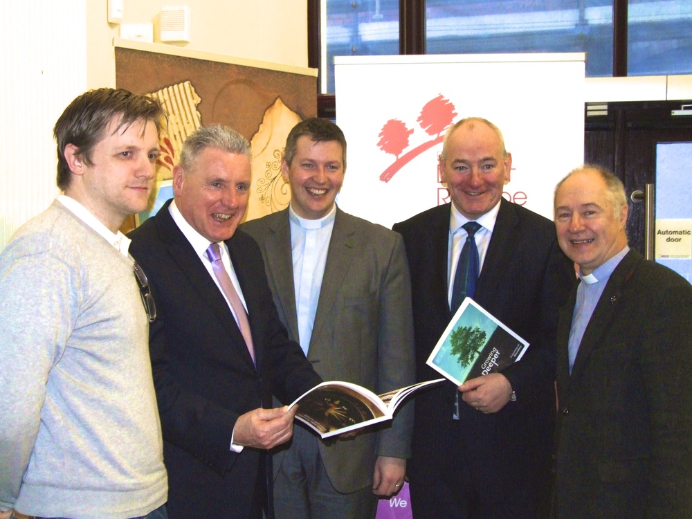 Vernon Coaker (Labour Shadow Minister for NI) & Mark Durkan MP receive their copies of 'The Extra Mile' 